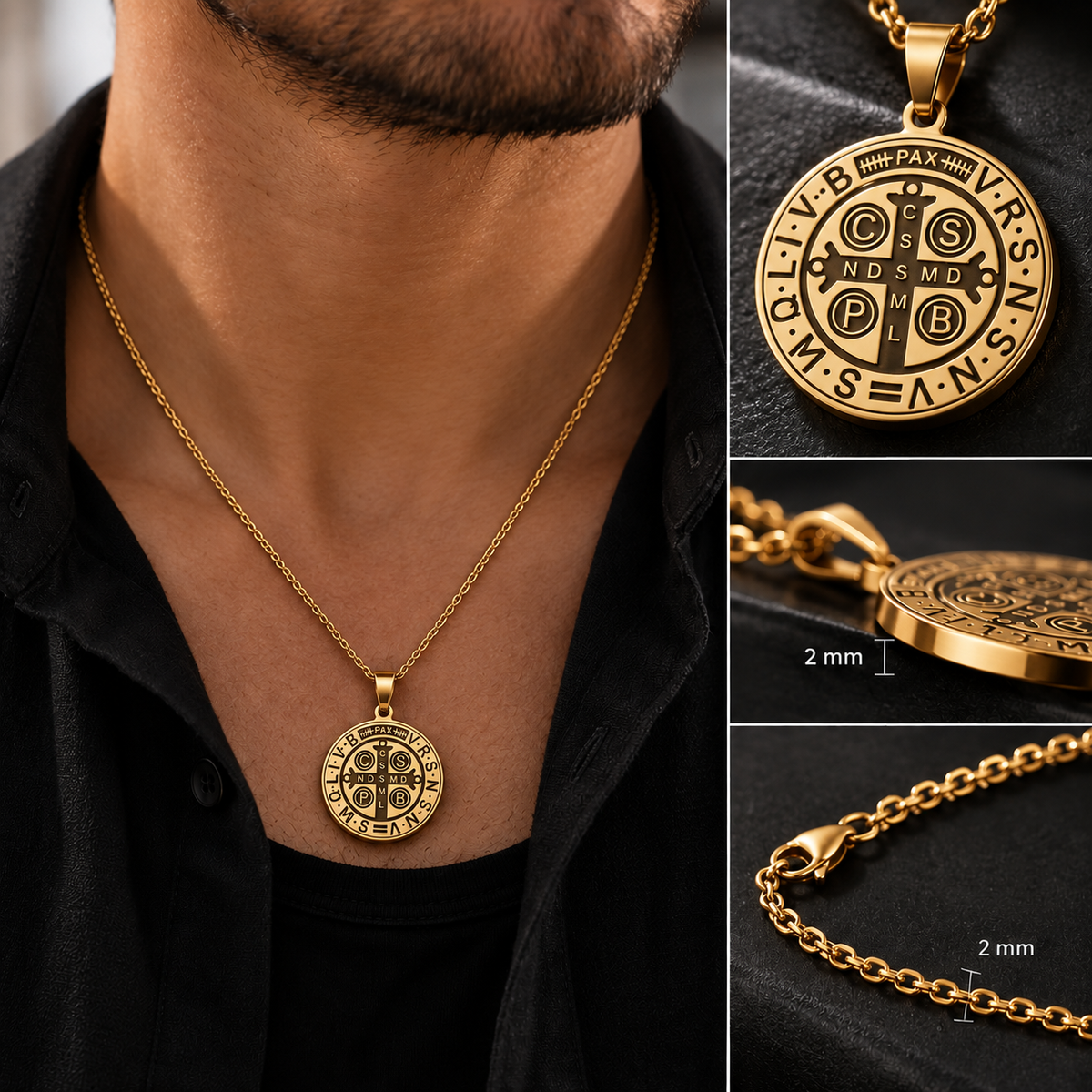 Collar Medalla de San Benito