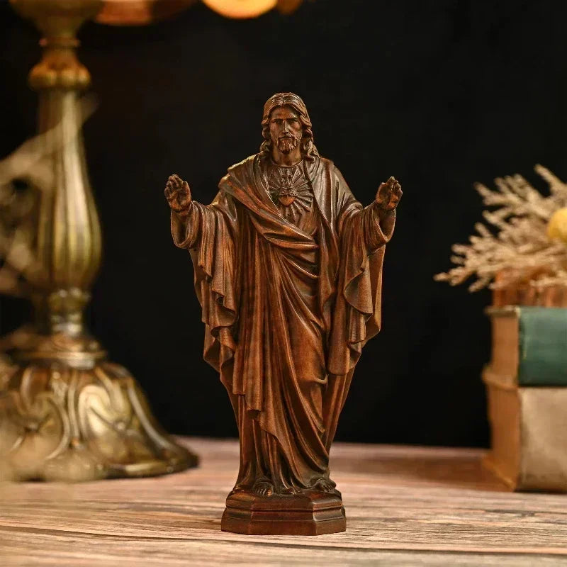 Imagen del Sagrado Corazón de Jesús en Madera