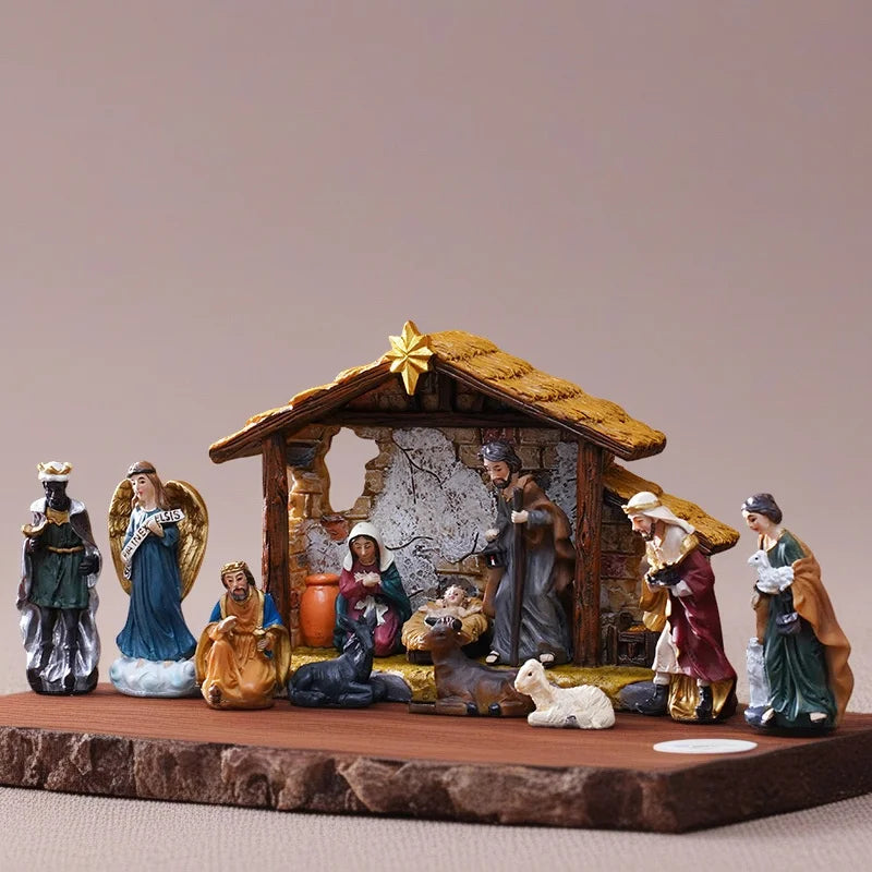 Nacimiento De La Sagrada Familia En Resina