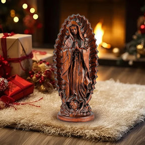 Virgen de Guadalupe en Madera - Barniz Oscuro