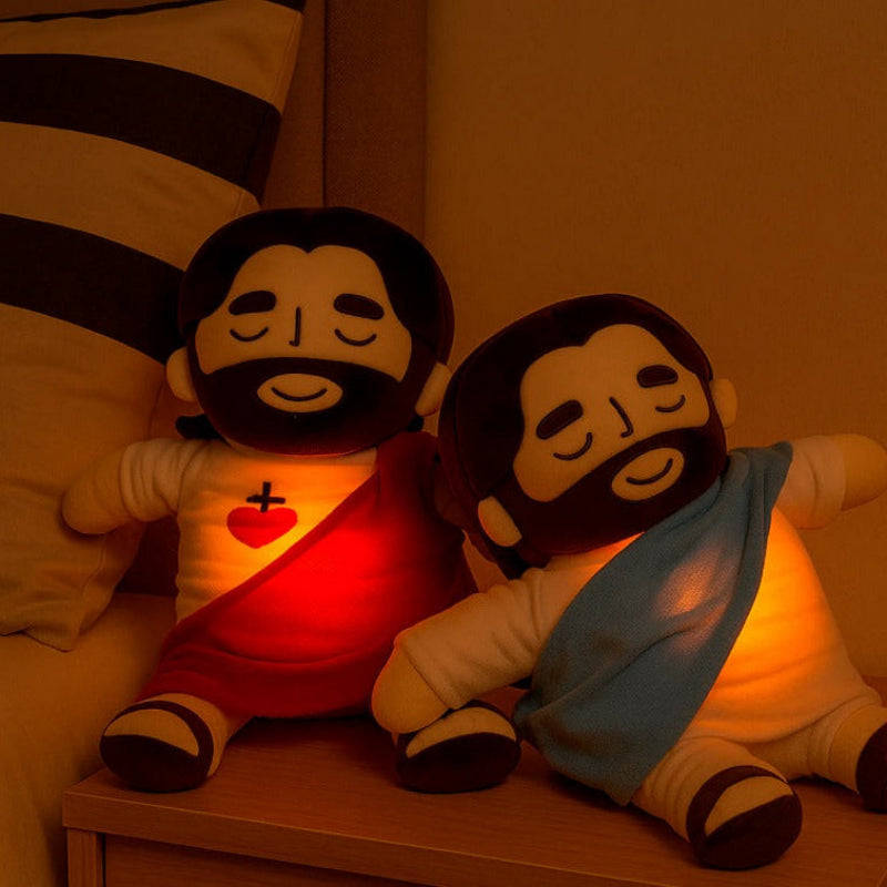 Bambino Gesù in peluche che respira