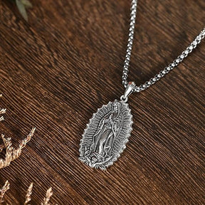 Collar Virgen María de Guadalupe en Plata 925k