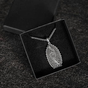 Collar Virgen María de Guadalupe en Plata 925k