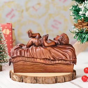 Escultura Del Niño Jesús En Madera