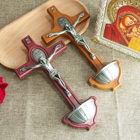 Bomboniere Religiose Croce Sacra con Supporto per Acqua Benedetta