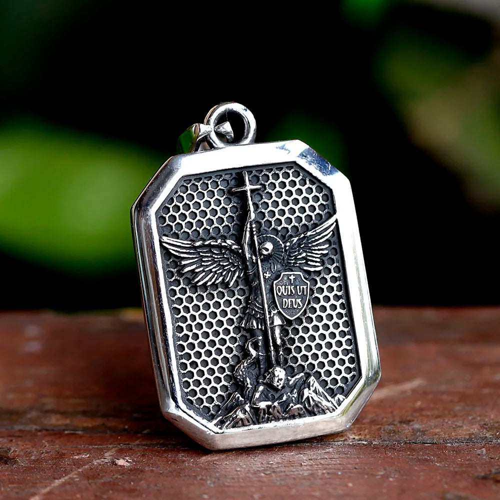 Collar San Miguel Arcángel – Protección y Fortaleza en Cada Paso