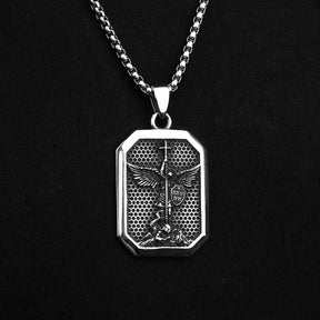 Collar San Miguel Arcángel – Protección y Fortaleza en Cada Paso