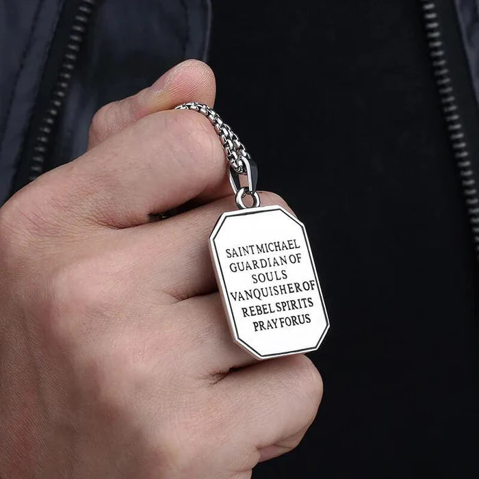 Collar San Miguel Arcángel – Protección y Fortaleza en Cada Paso