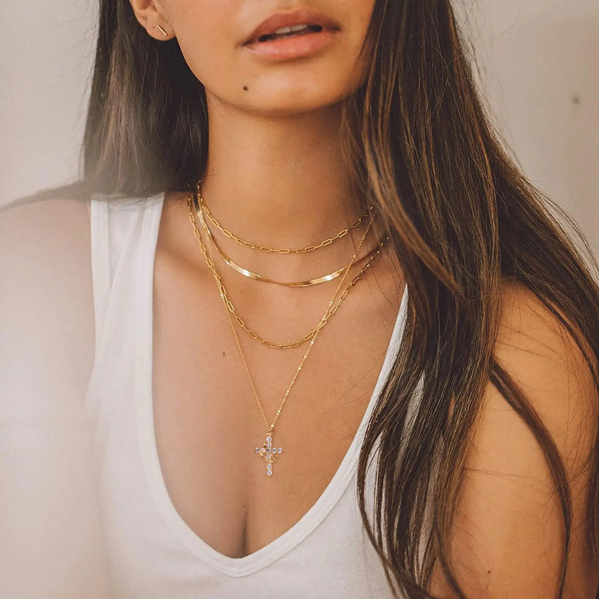 COLLANA CROCEFISSO CON ANELLO